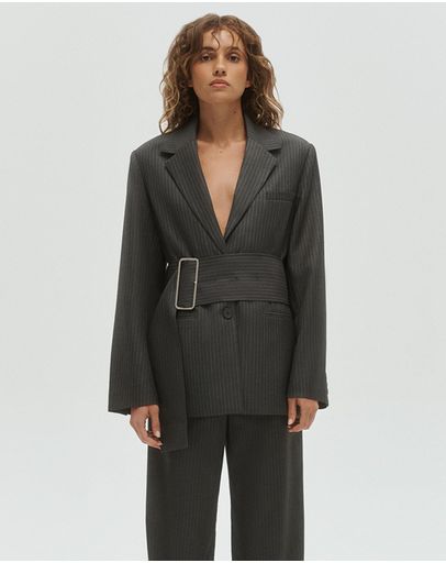 Grey Pinstripe
