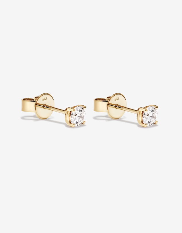 Michael Hill - 0.50 Carat TW Laboratory-Grown Diamond Solitaire Stud Earrings in 14kt Yellow Gold