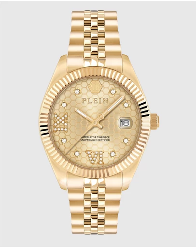 Philipp Plein - DATE SUPERLATIVE 34mm Gold-Tone Analogue