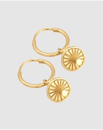 Haze & Glory - ICONIC EXCLUSIVE - Earrings Liberty Mushroom Hoops 925 Sterling Silver Gold-Plated
