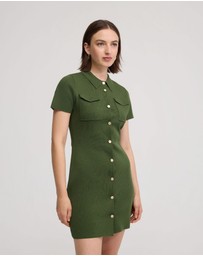 Oxford - Olive Knitted Mini Dress