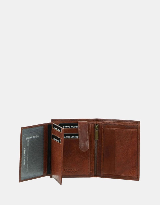 Pierre Cardin - Pierre Cardin Rustic Leather Tri-Fold Men's Wallet