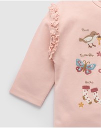 Purebaby - Mouse Thick Ruffle Top -Kids-Babies