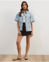 Atmos&Here - Orien Short Sleeve Denim Jacket