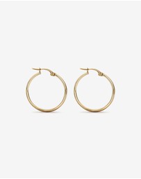 Michael Hill - 20mm Round Hoop Earrings in 10kt Yellow Gold