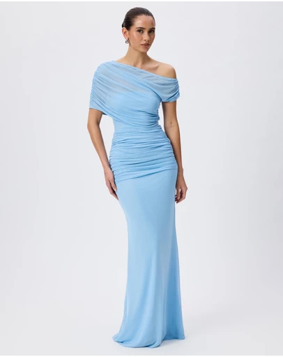 Tussah - Eleanor Mesh Off The Shoulder Maxi Dress