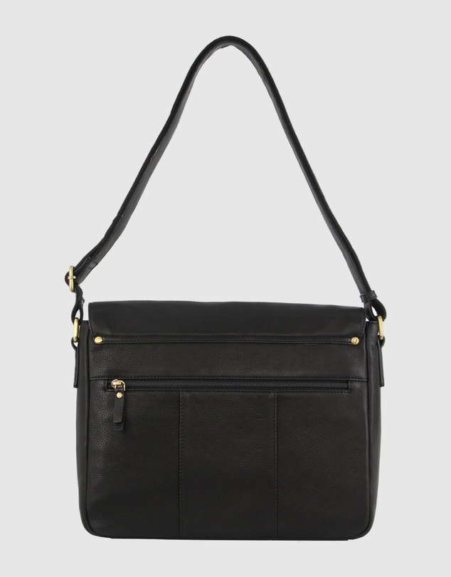 Pierre Cardin - Leather Business Bag with Laptop Sleeve