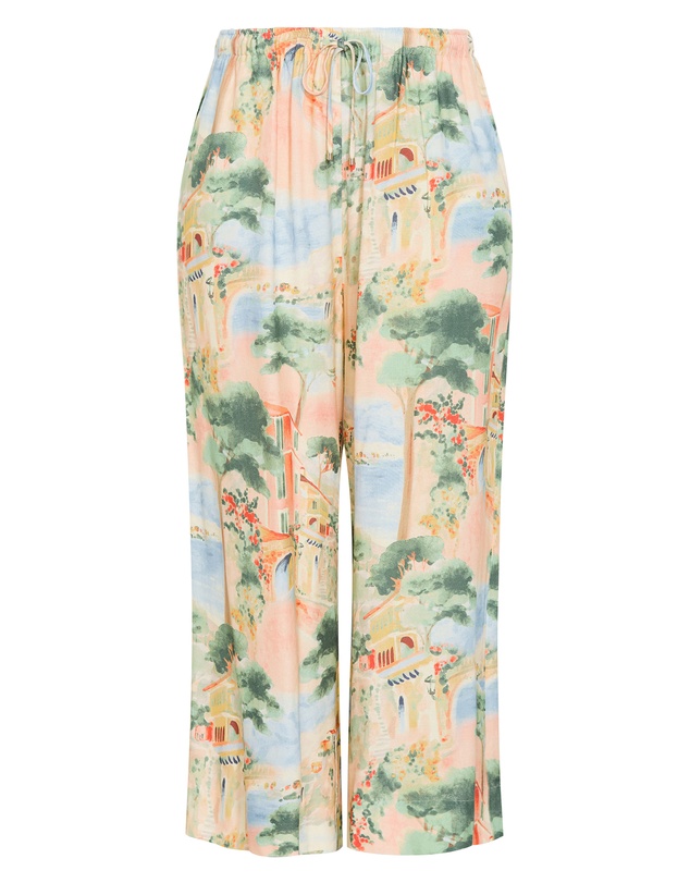 City Chic - Halle Sardinia Print Wide Leg Pant