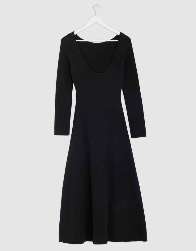 Revibe - Repaired AERE Nori Panelled Knit Midi Dress - AU 12