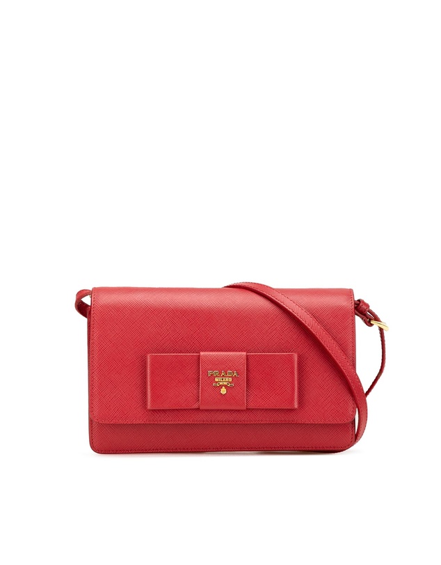 Pre-Loved by Azura Reborn - Pre-Loved prada Saffiano Bow Crossbody Bag
