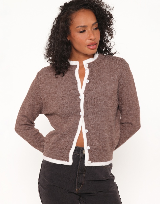 Petal & Pup - Greta Knit Cardigan - Brown