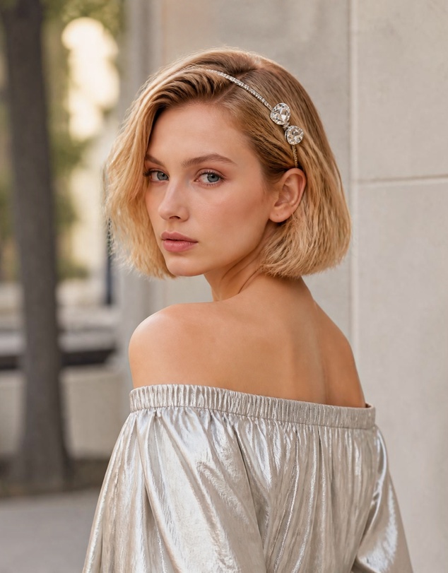 Mossée - Amélie Crystal Bow Headband