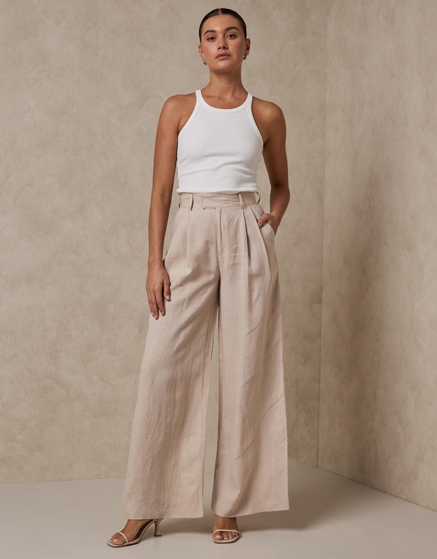 AERE - Linen Wide Leg Pants
