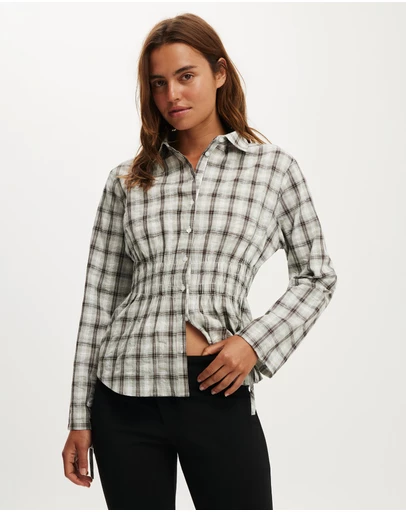 Cotton On - Gathered LS Shirt