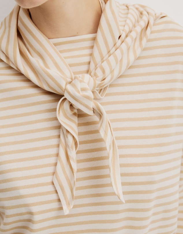 Country Road - Australian Cotton Scarf Crop Sleeve T-shirt