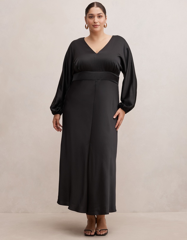 Forever New Curve - Vera Curve Draped Batwing Maxi Dress