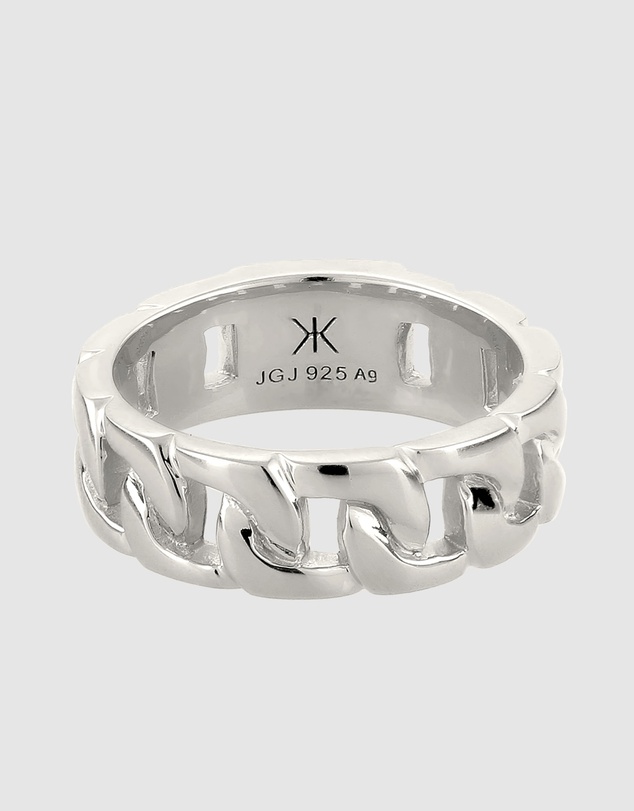 Kuzzoi - ICONIC EXCLUSIVE - Chunky Chain Band Ring in 925 Sterling Silver