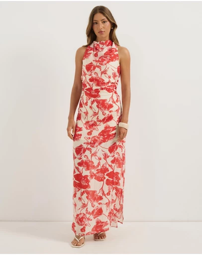 Atmos&Here - Gerogie Cotton Poplin Midi Dress