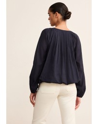NEXT - Pleat Front Button Through Long Sleeve Blouse