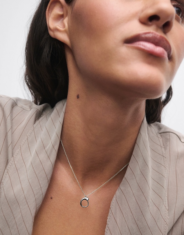 PDPAOLA - Initial 2026 O Silver Pendant Necklace