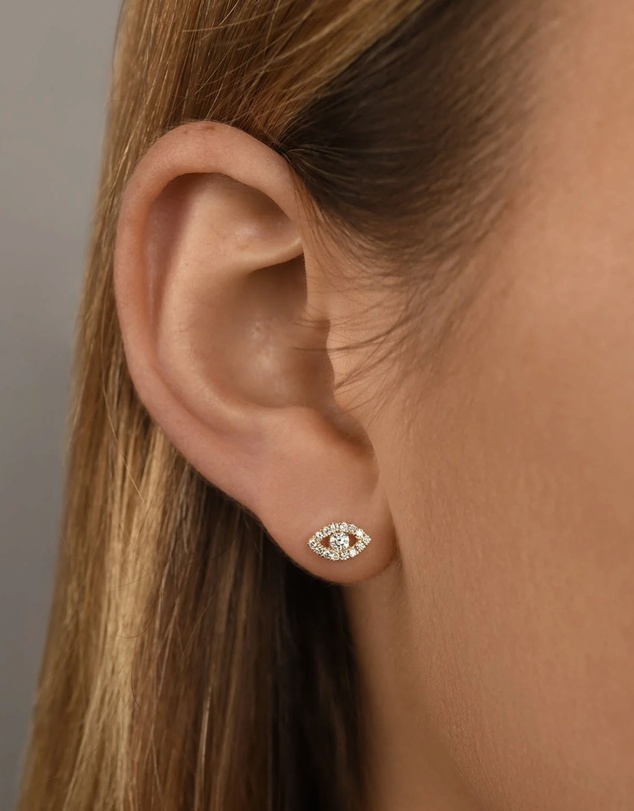 Von Treskow - Luxe Evil Eye Lab Diamond Studs (0.28CT)