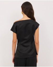Calli - Marla Off-Shoulder Satin Top