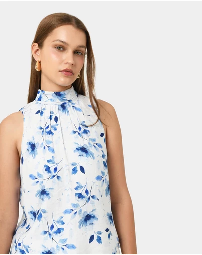 Forcast - Tessie Halter Tie Top