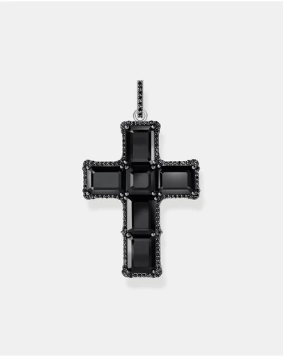 THOMAS SABO - Cross pendant with black zirconia