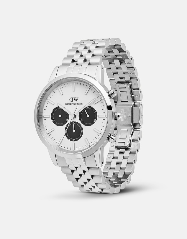 Daniel Wellington - Iconic Chronograph 42mm Arch 5-Link Panda S