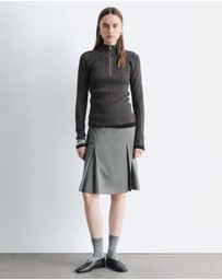 & Other Stories - Pleated Knee-Length Satin Skirt