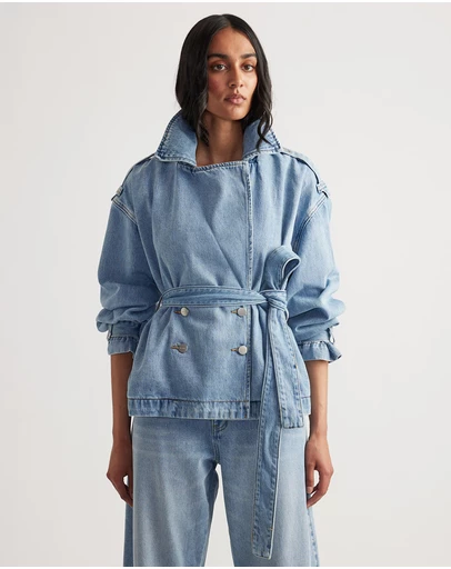 Decjuba - Eden Denim Crop Trench