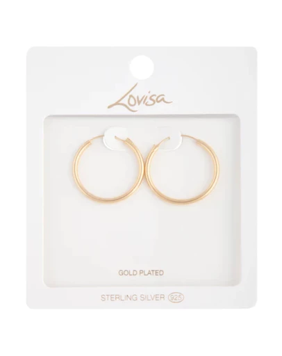 Lovisa - Gold Plated Sterling Silver Hoop Earrings
