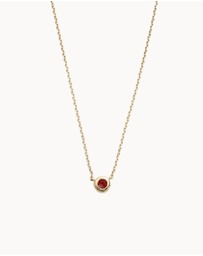 Kirstin Ash - Petite Birthstone Necklace January Garnet