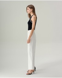IDA+S - Eleanor White Wide Leg Jeans