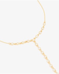 Lovisa - Gold Plated Bezel Cubic Zirconia Y-Necklace