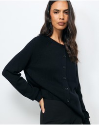AERE - Nia Cotton Cashmere Blend Cardigan