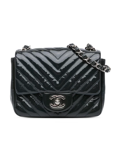 Pre-Loved by Azura Reborn - Pre-Loved chanel Mini Chevron Patent Leather Crossbody