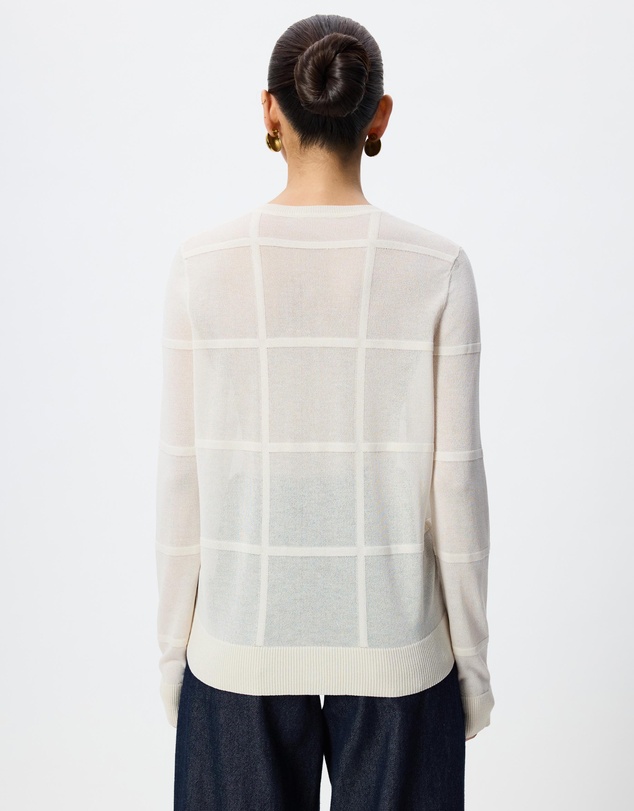 Tussah - Eloise Sheer Knit Checked Cardigan