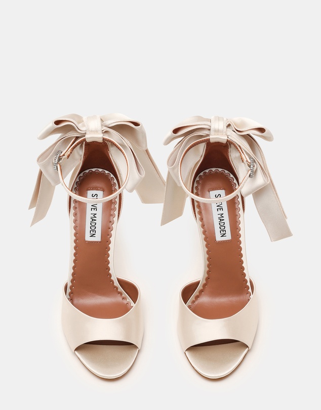 Steve Madden - Bougie Ivory Satin Heels