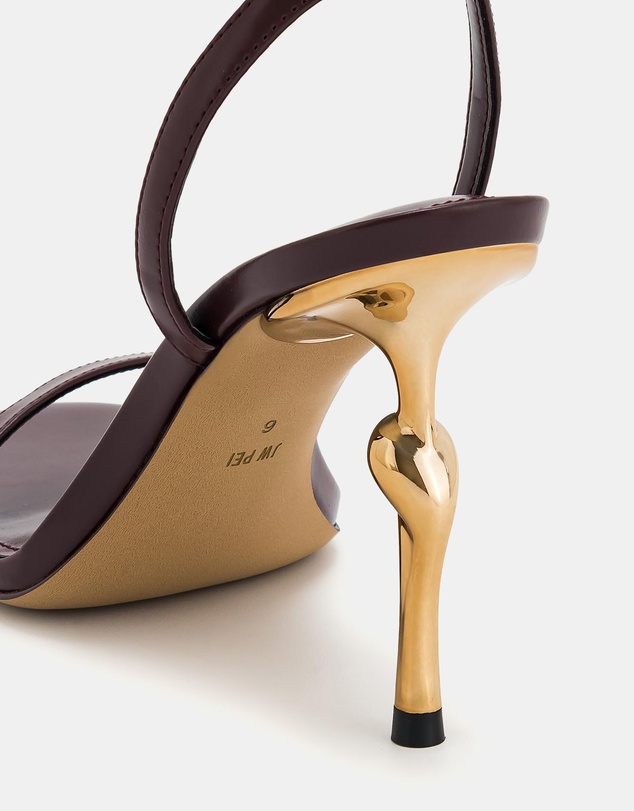 JW PEI - Alivia Gold Metal Heel Sandals