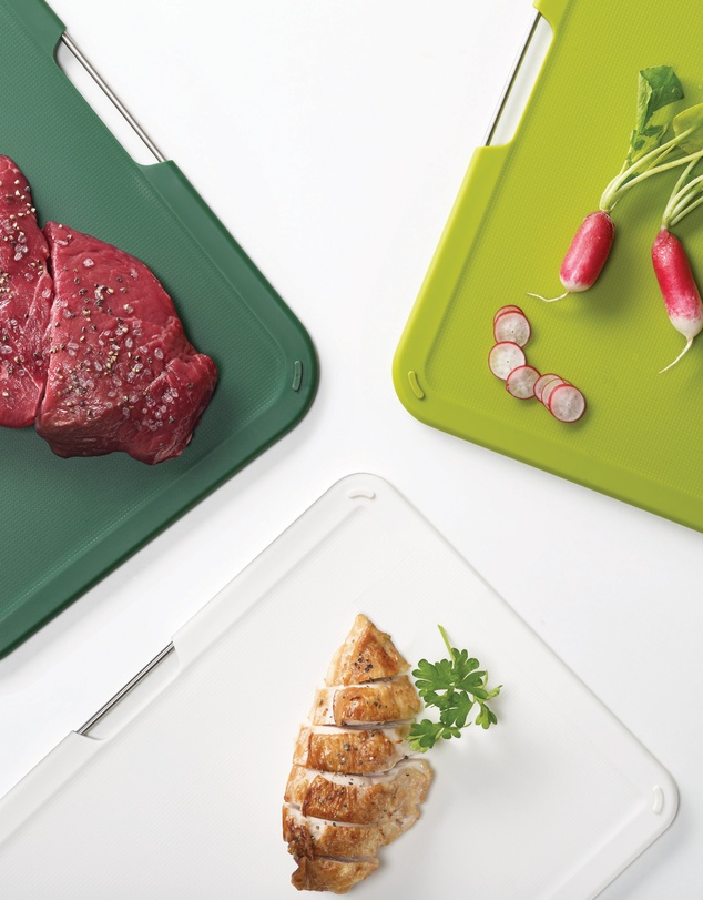 Joseph Joseph - Nest™ Boards Large 3-piece Chopping Board Set with Storage Stand (Green)