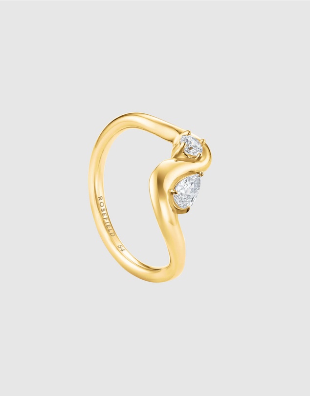 Rosefield - Mix Wave Gold-Tone Ring
