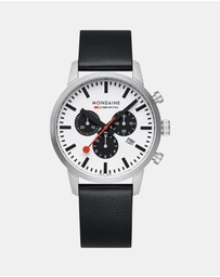 Mondaine - Mondaine Official Swiss Railways Neo Chronograph Watch 41mm
