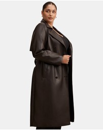 Forever New Curve - Sabina Curve Faux Leather Trench Coat