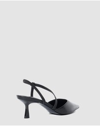Dune London - Citrus - Black Leather
