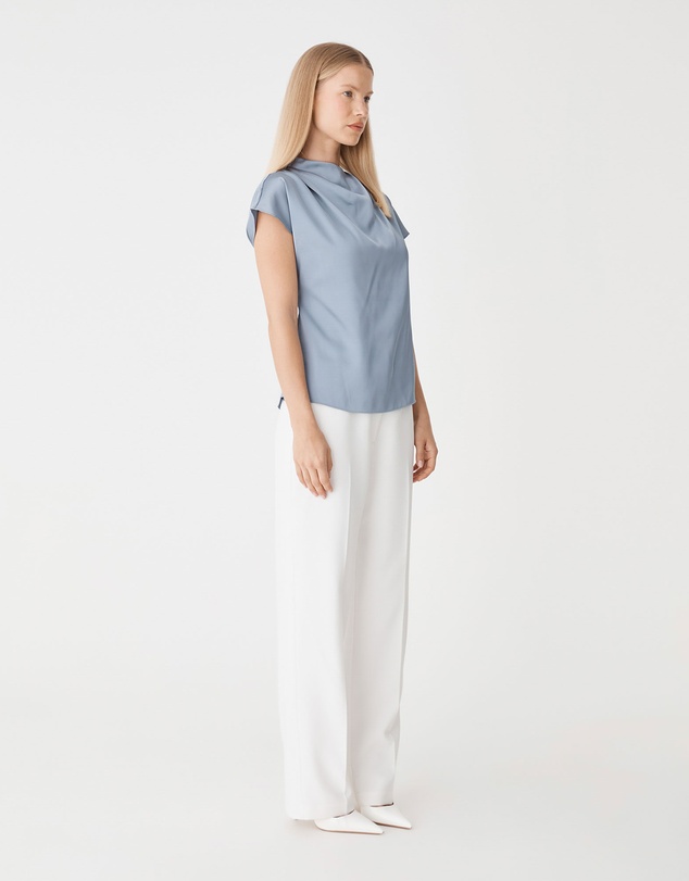 Forcast - Zafina Pleated Draped Top