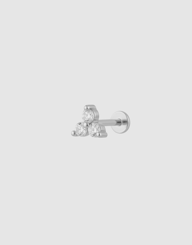 HOUSE OF SLANI - Silver Lou Flatback Ear Piercing