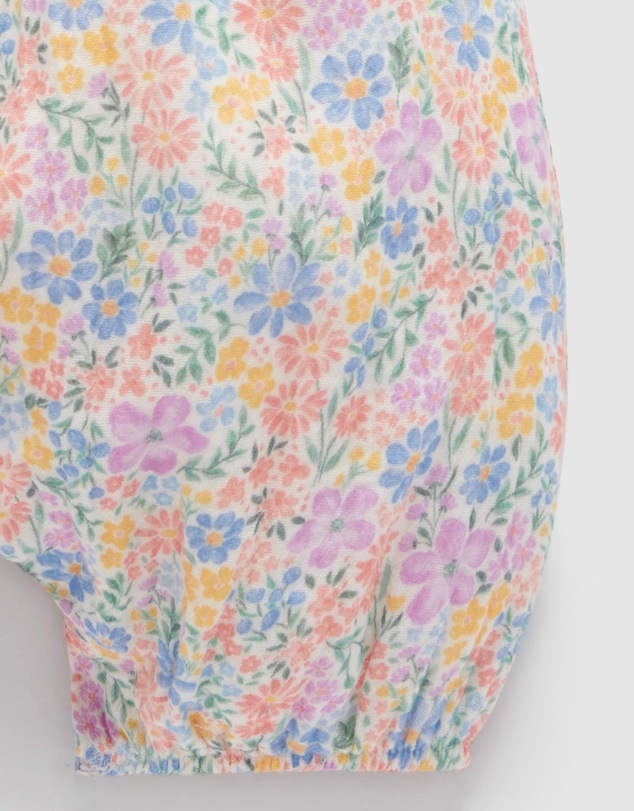 Purebaby - Floral Romper -Kids-Babies