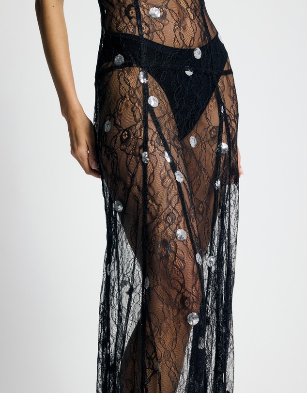 Lover - Zinnia Sheer Polka Lace Maxi Dress