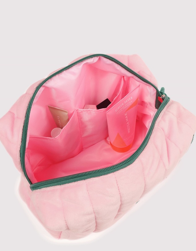 The Somewhere Co - Pink Velvet Cosmetic Case